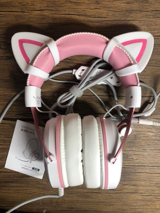 送料無料　光る　猫耳　ネコミミ　ゲーミング　ヘッドセット　ヘッドホン