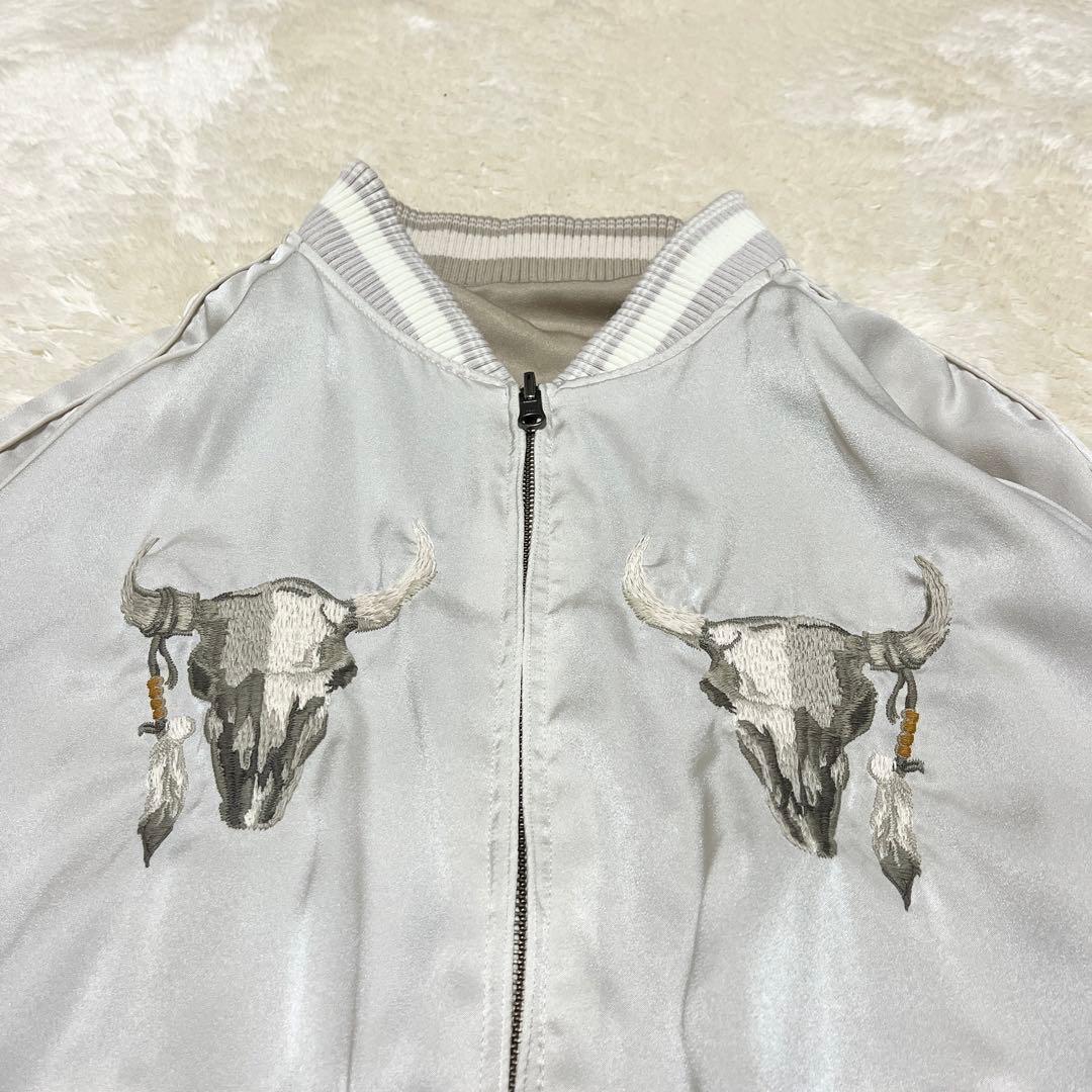 ✨希少色✨goa インディアン バッファロー刺繍 リバーシブル スカジャン