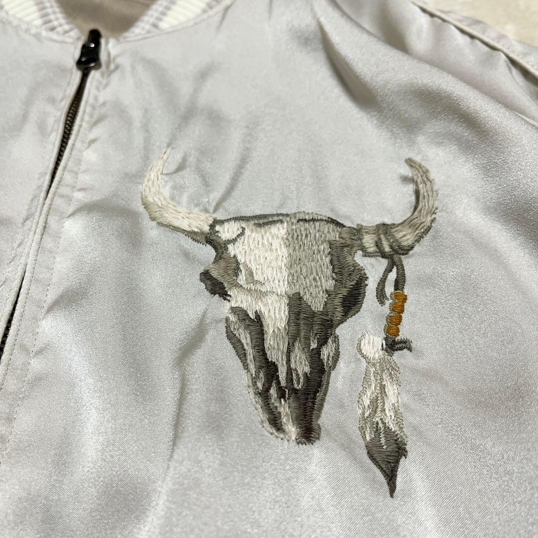 ✨希少色✨goa インディアン バッファロー刺繍 リバーシブル スカジャン
