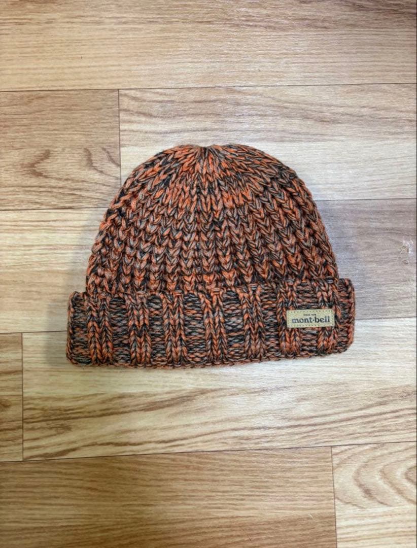 mont-bell ニット帽 オレンジ・ブラウン