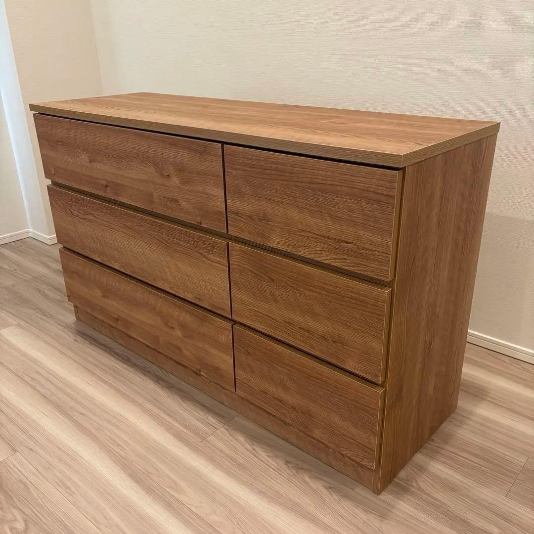 [幅120] LOWYA ローチェスト シャビーナチュラル 2024年製 完成品