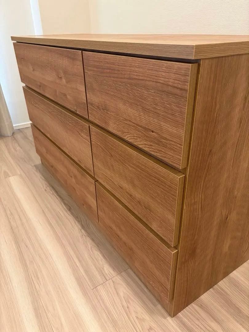 [幅120] LOWYA ローチェスト シャビーナチュラル 2024年製 完成品