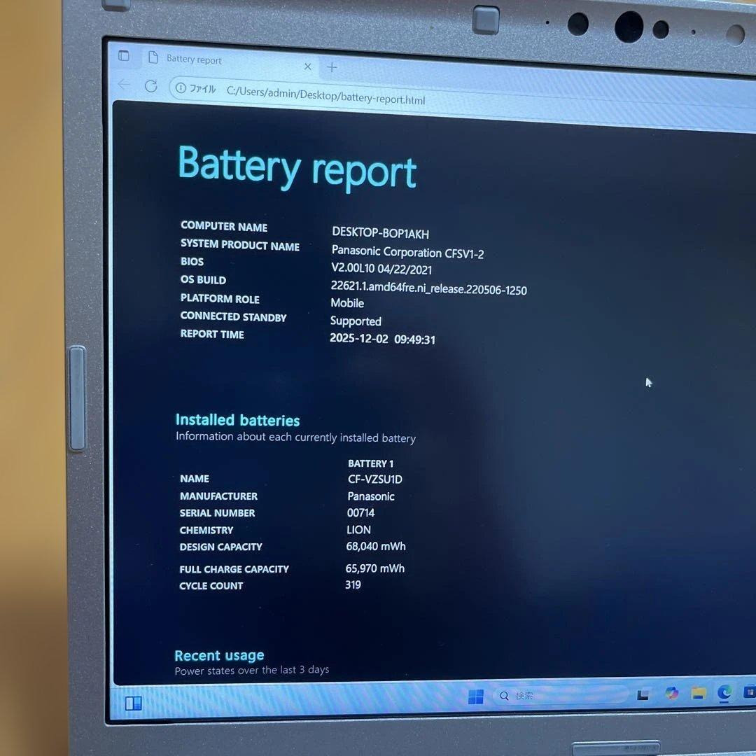 Let’s note CF-SV1 Windows11 Pro