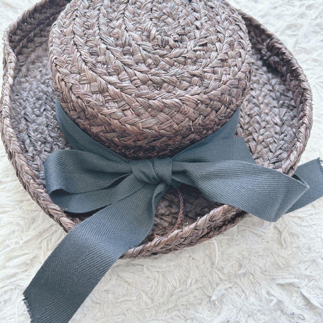 美品✨ HELEN KAMINSKI ラフィア 麦わら帽子 リボン