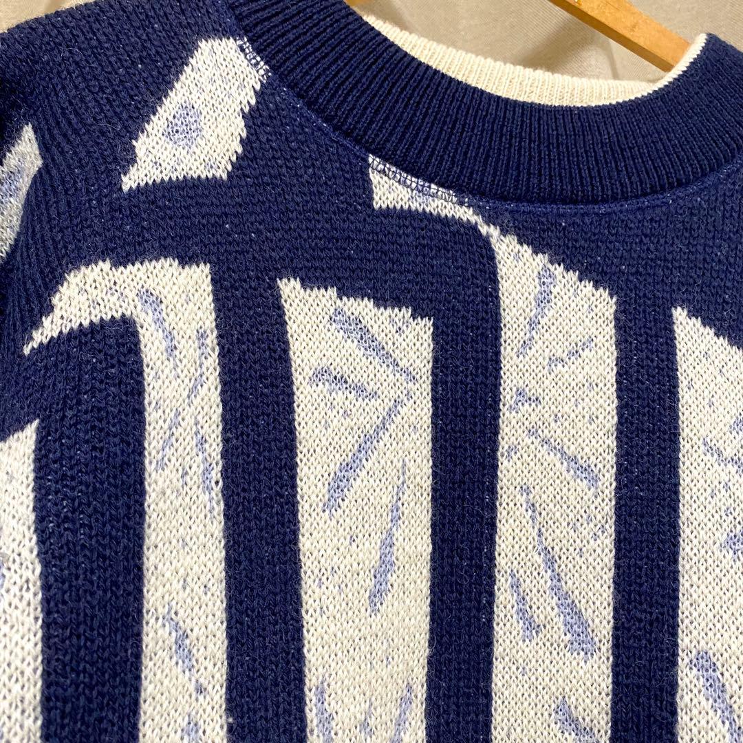 80's MARITHÉ FRANÇOIS GIRBAUD 総柄 ウールニット