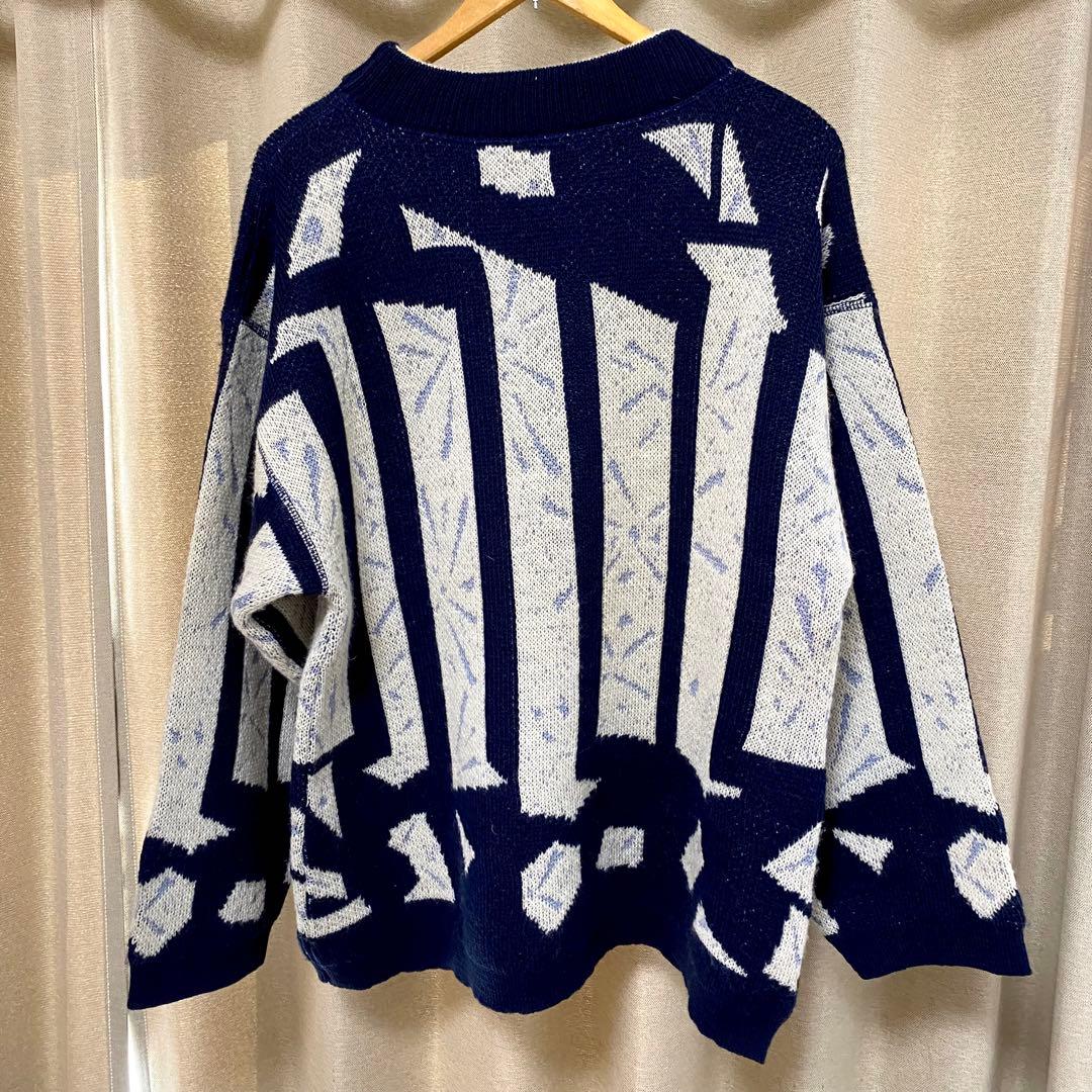 80's MARITHÉ FRANÇOIS GIRBAUD 総柄 ウールニット