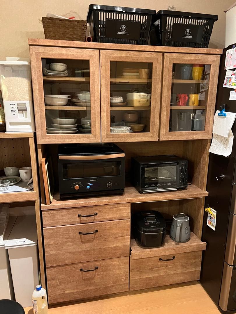 【2月限定出品】LOWYA ロウヤ 食器棚 キッチン収納 国産