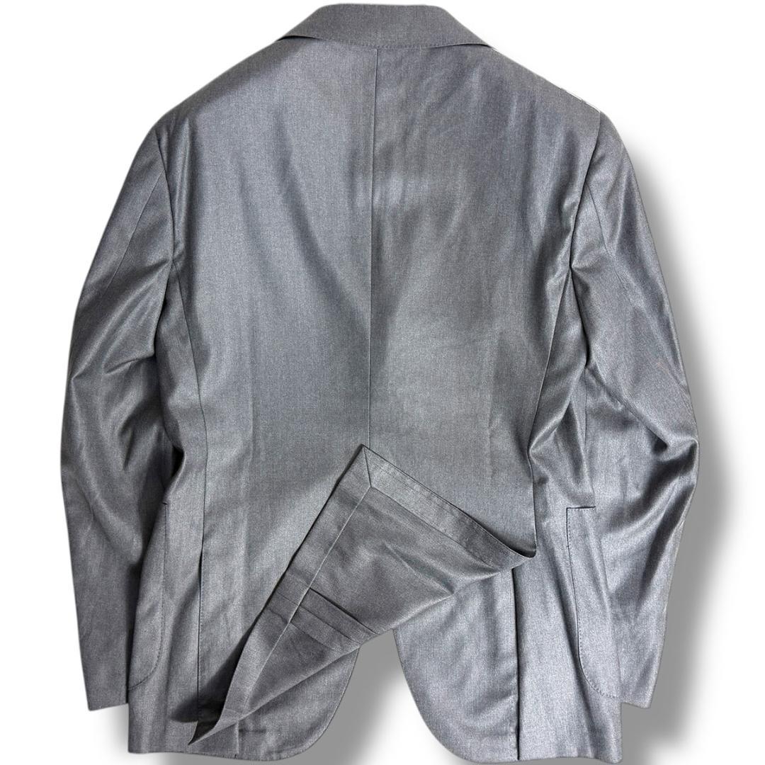 J6393 新品 リングヂャケット ロロピアーナ生地 ウールシルクスーツ 48