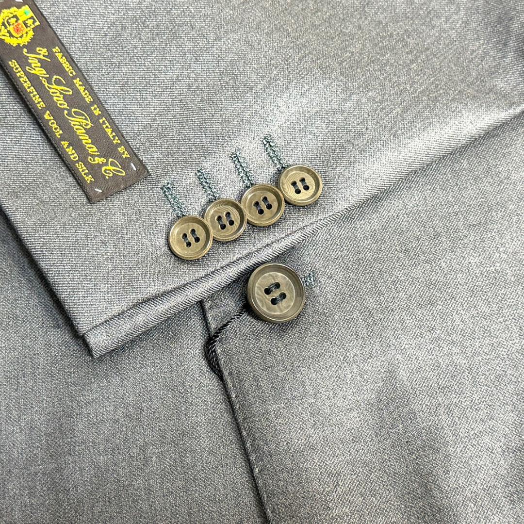 J6393 新品 リングヂャケット ロロピアーナ生地 ウールシルクスーツ 48