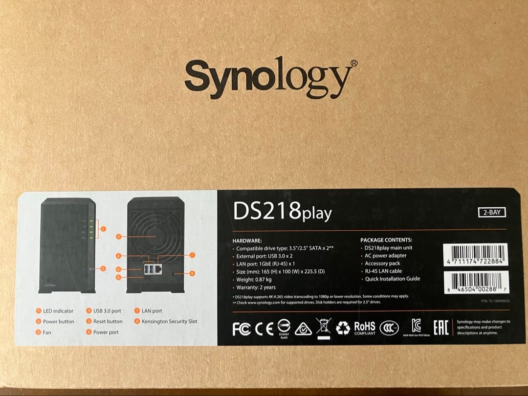 ★ジャンク★ シノロジー Synology DS218play