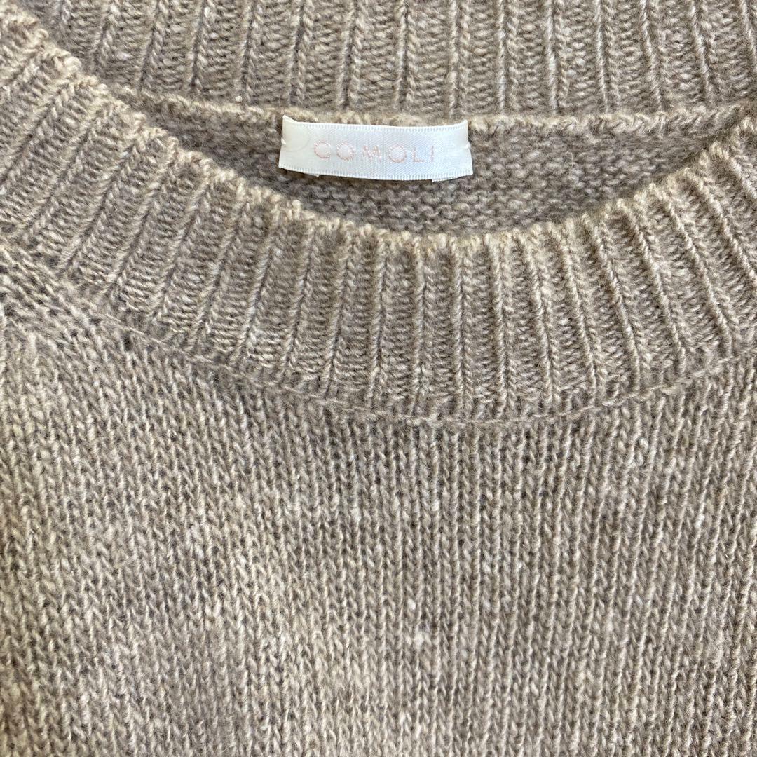 COMOLI 21aw 100% CASHMERE ベージュセーター