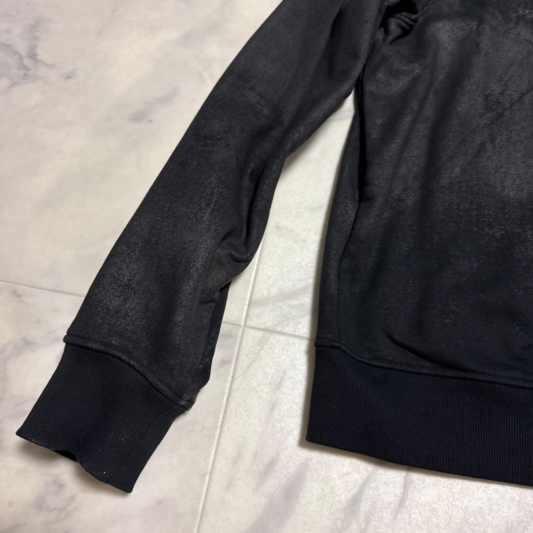 【極希少】DIESEL ブラック コーティングスウェット　ブラック　XL
