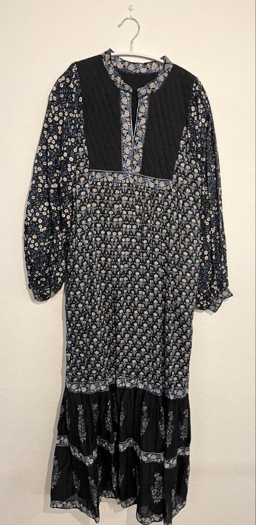 Freada キルトステッチハンドスクリーンワンピース　フリーダ【中古】