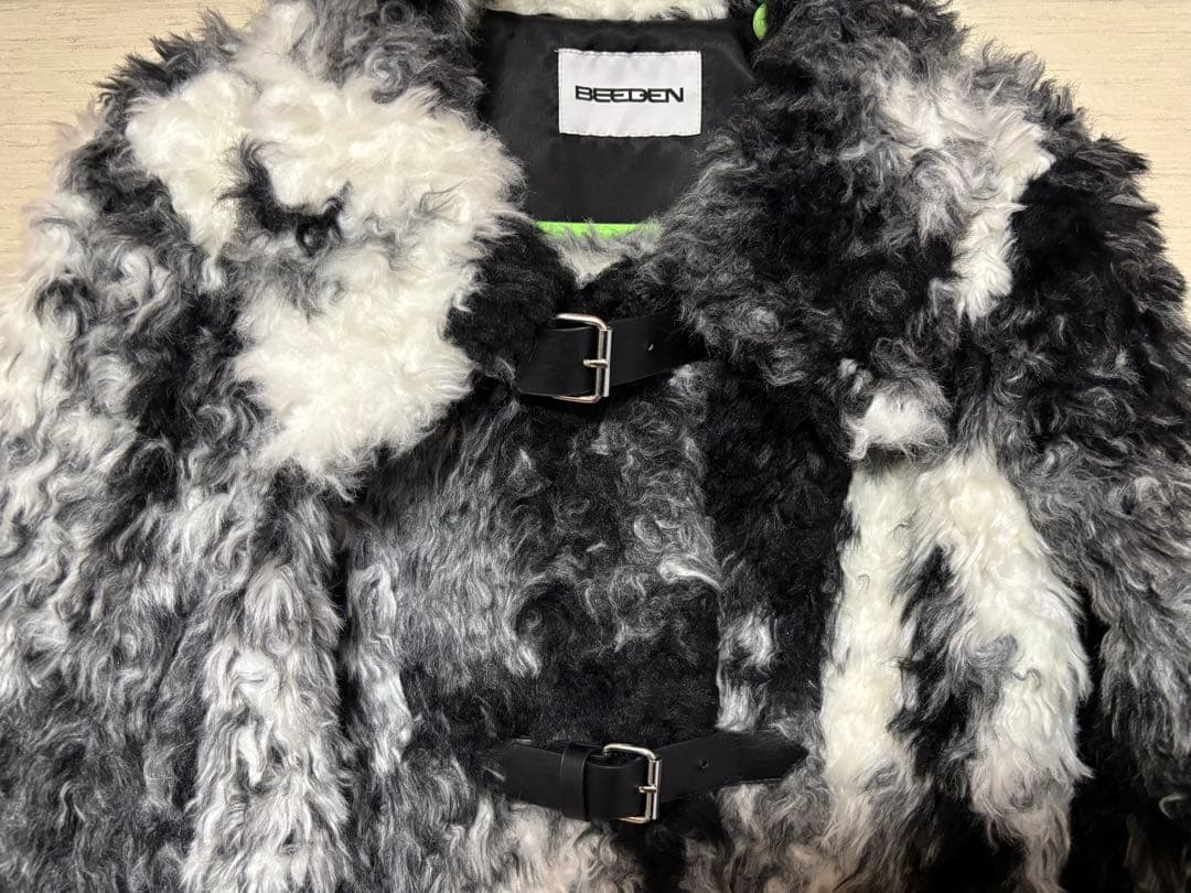 ジャケット・アウター beeden FAUX CURLY FUR JACKET