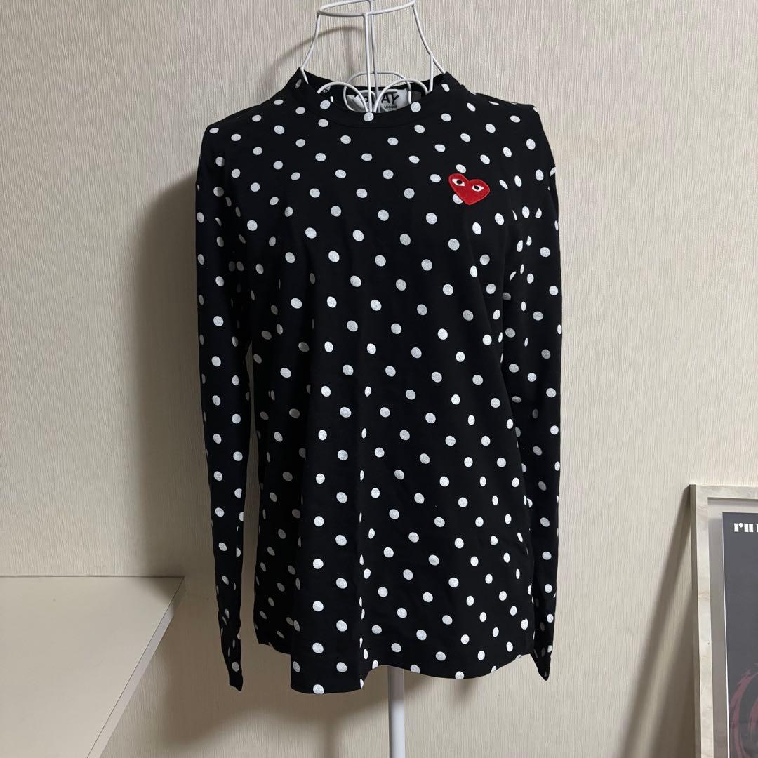 【極美品】PLAY プレイコムデギャルソン ドット Sサイズ ロンT