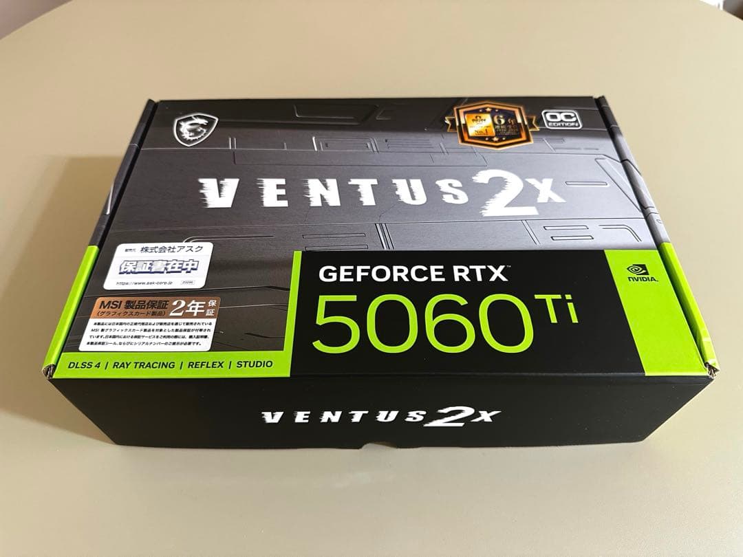 MSI グラボ RTX 5060 Ti 8G VENTUS 2X 新品未使用