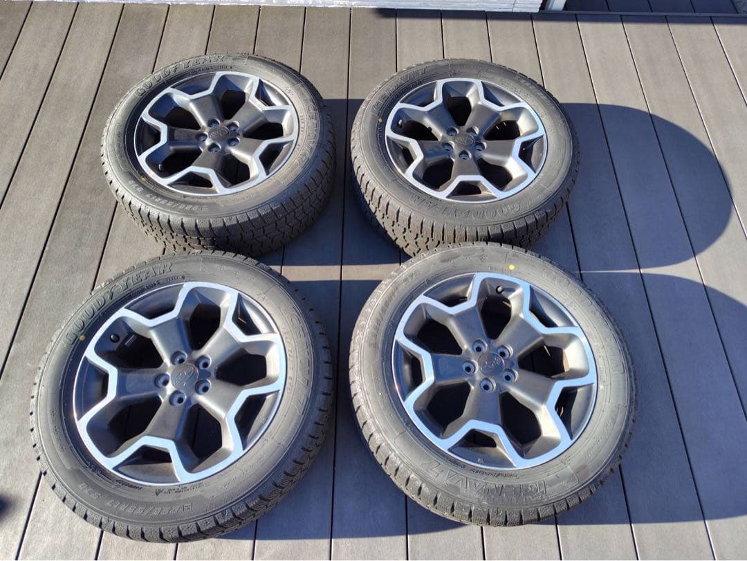 インプレッサXV　GP7　純正17インチアルミホイール　グッドイヤーアイスナビ7