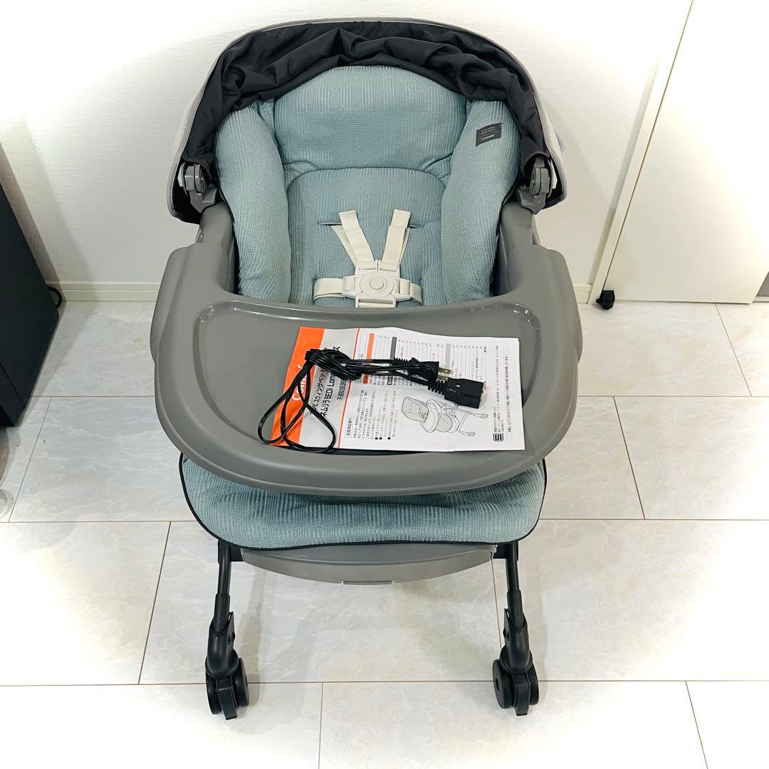 【超美品】テーブル艶有★コンビネムリラオートスイングBEDiスリープシェルブルー