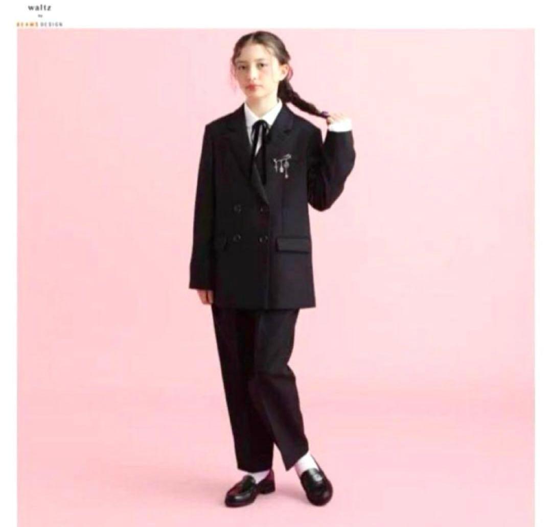 ワルツバイビームスデザイン ガールズ パンツスーツ ブラック 160cm