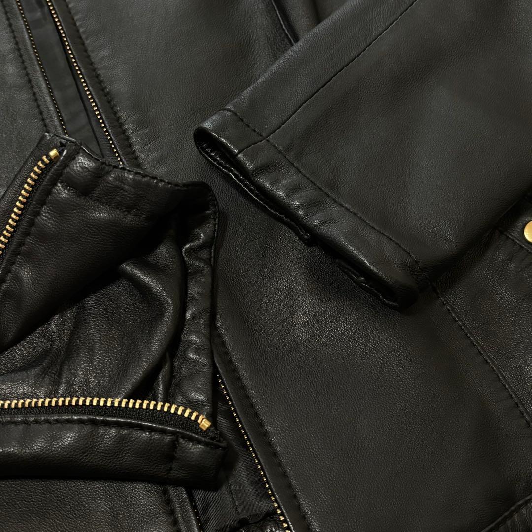 any SiS エニィスィス　ラムレザー　ライダースジャケット　美品　本革　黒