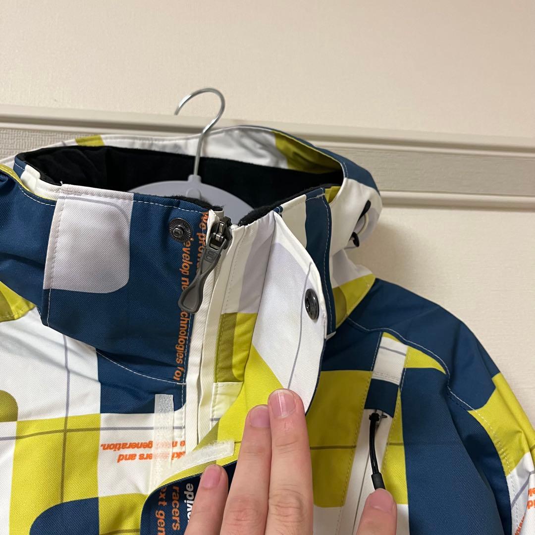 【入手困難】on yo ne スキーウェア ユニセックス 青・黄・白 幾何学模様