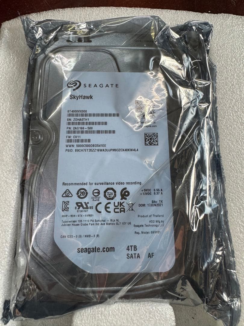 内蔵型ハードディスクドライブ Seagate ST 4000VX000 4TB SATA HDD
