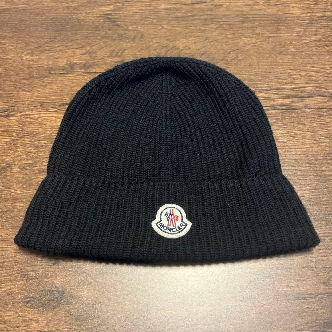 Moncler ニット帽　ブラック