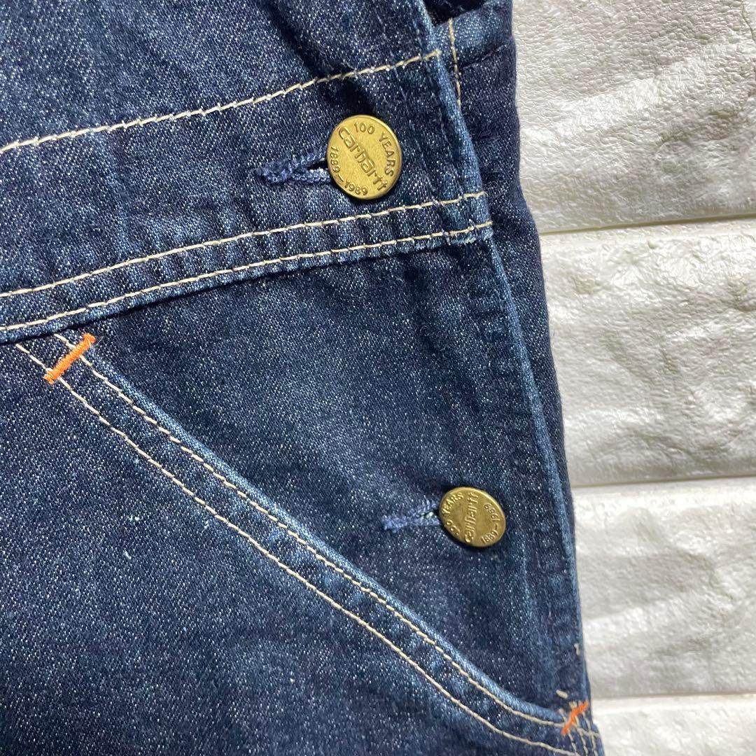 カーハート　100周年記念　デニムオーバーオール　サロペット　34×34