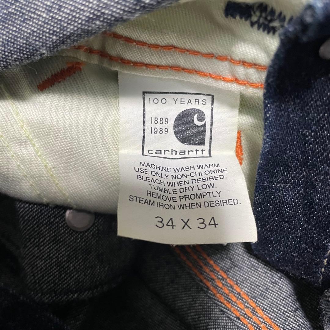 カーハート　100周年記念　デニムオーバーオール　サロペット　34×34
