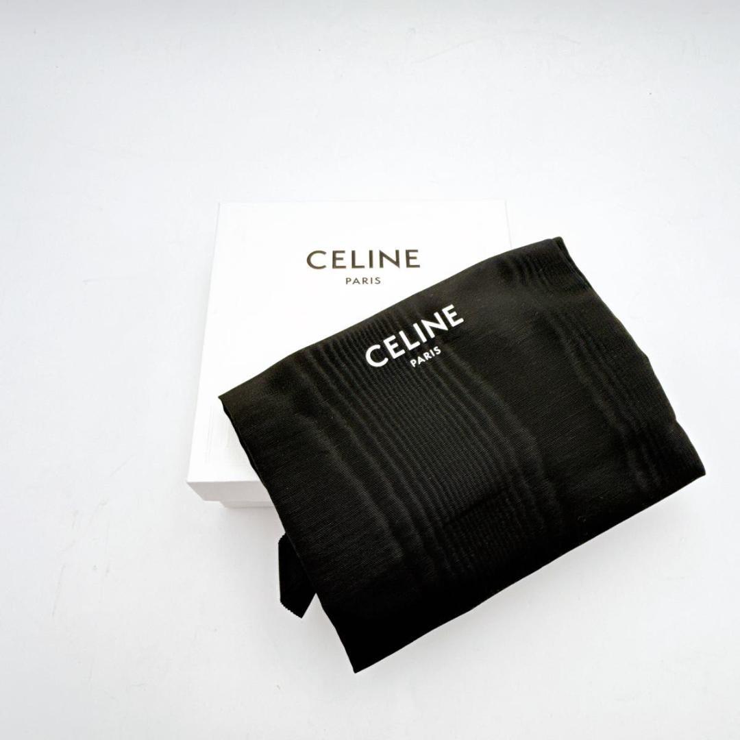 【未使用に近い】セリーヌ トリオンフ ベルト レザー ゴールド ブラック 70