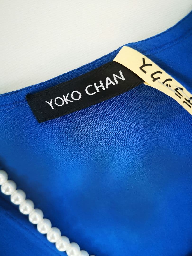 Yoko Chan パーティードレス　シルク100%　コバルトブルー