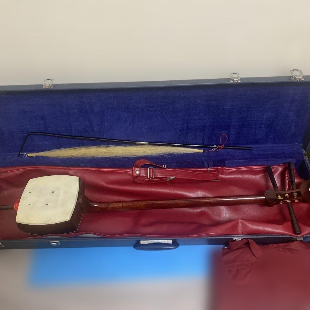 【現状品】　三味線　ケース付き