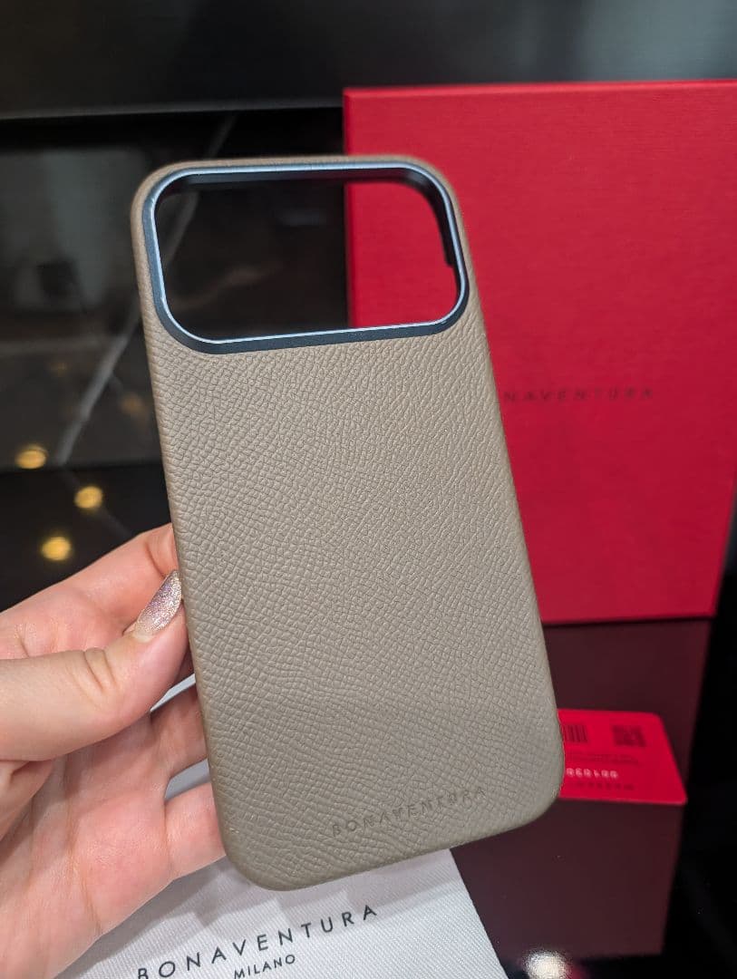 Bonaventura 最高級レザー人気色エトープ バックカバーケース
