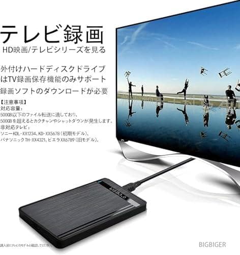 BIGBIGER 500G USB3.0 Type C HDD 2in1外付けm