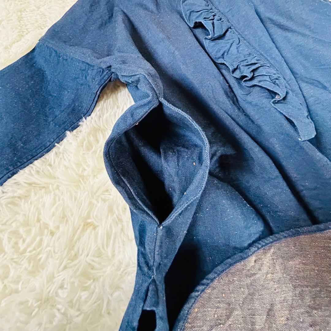 極美品★45rpm/45r ONE ONE いろいろデニムのプルフリルチュニック