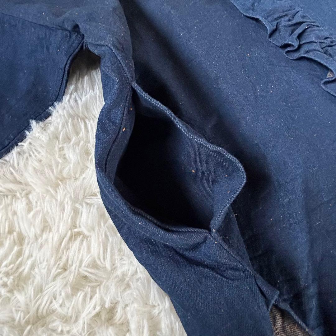 極美品★45rpm/45r ONE ONE いろいろデニムのプルフリルチュニック