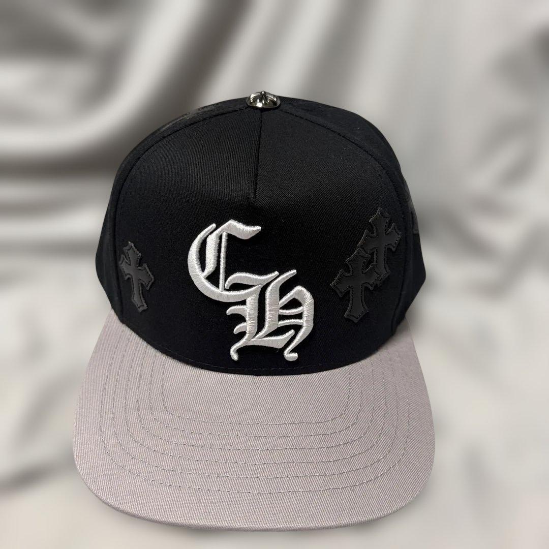 CH ベースボールキャップ 黒/グレー