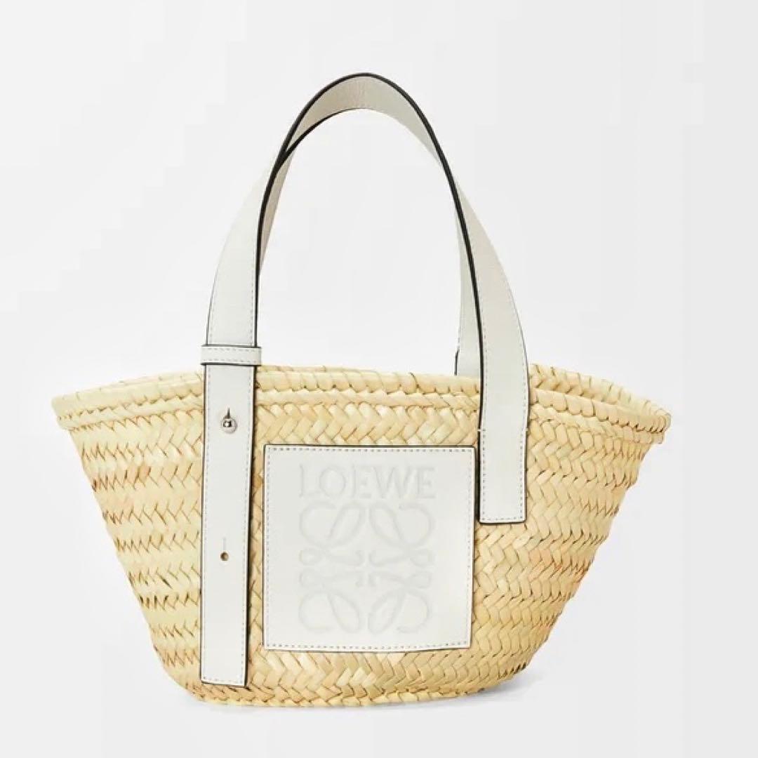 【LOEWE】バスケットバック スモール ホワイト＊専用布袋つき