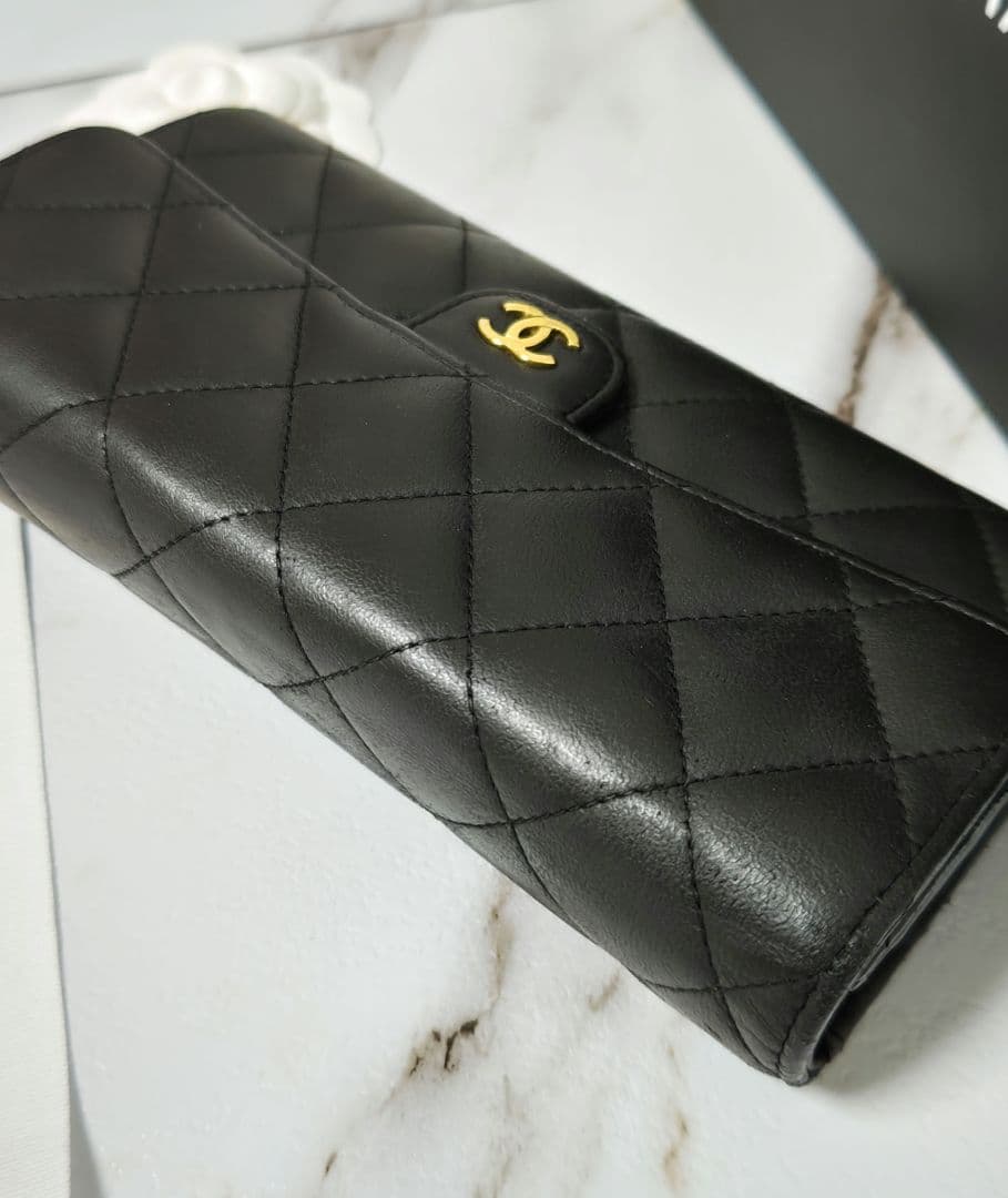 CHANEL シャネル クラシック マトラッセ ロングフラップウォレット 長財布