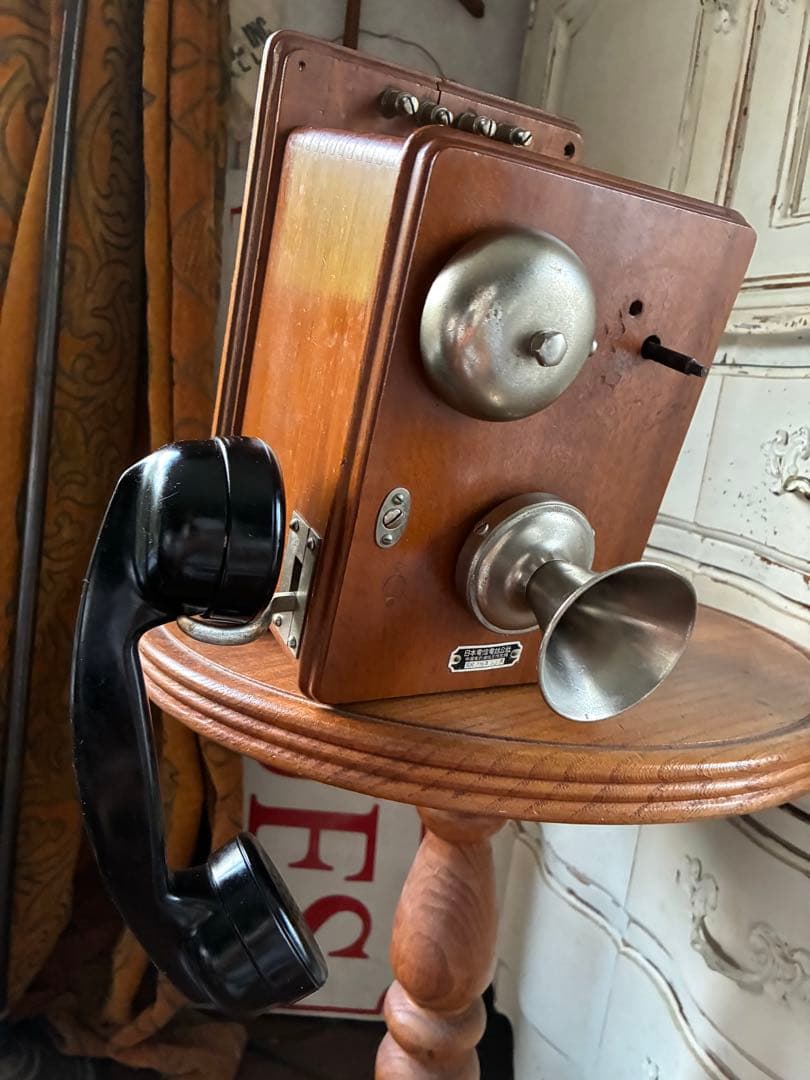 アンティーク　壁掛け式　木製　電話機　日本電信電話公社　骨董　Bell ベル