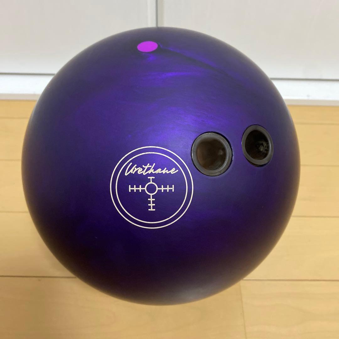 ボウリングボール パープルパールウレタン 中古 元箱なし