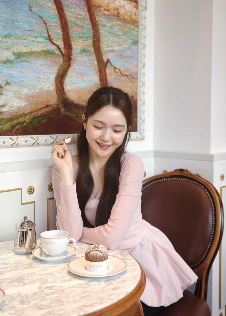 【試着のみ、タグあり】polaura ベロアビスチェバルーントップス　ピンク