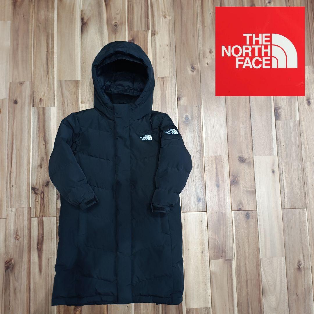 美品　限定　ノースフェイス　ロング　ダウンジャケット　ブラック　キッズ110