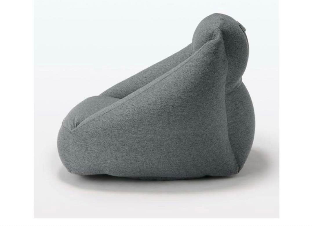 【新品未開封】無印良品　空気でできたソファー　チャコール　ポンプ付き