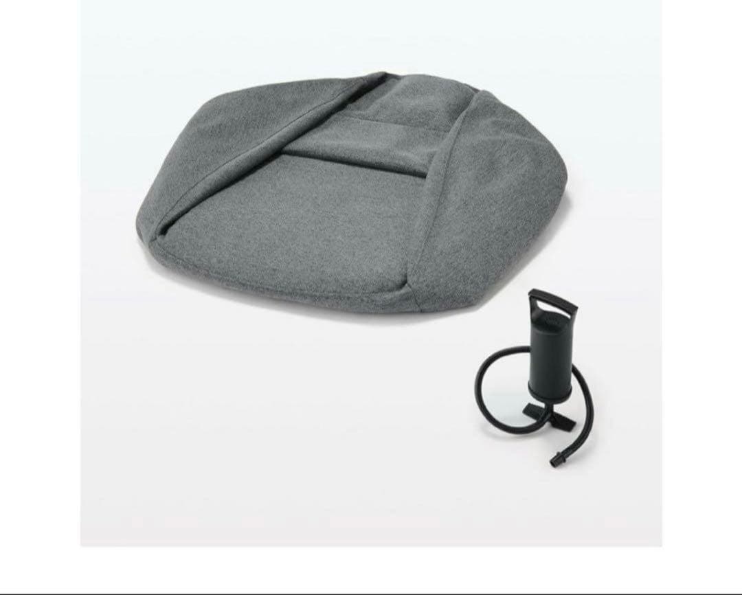 【新品未開封】無印良品　空気でできたソファー　チャコール　ポンプ付き