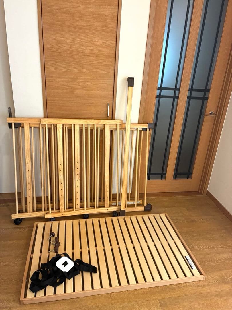 ベッドサイドベッド03 ナチュラル　ファルスカ　サークル　ベビーベッド