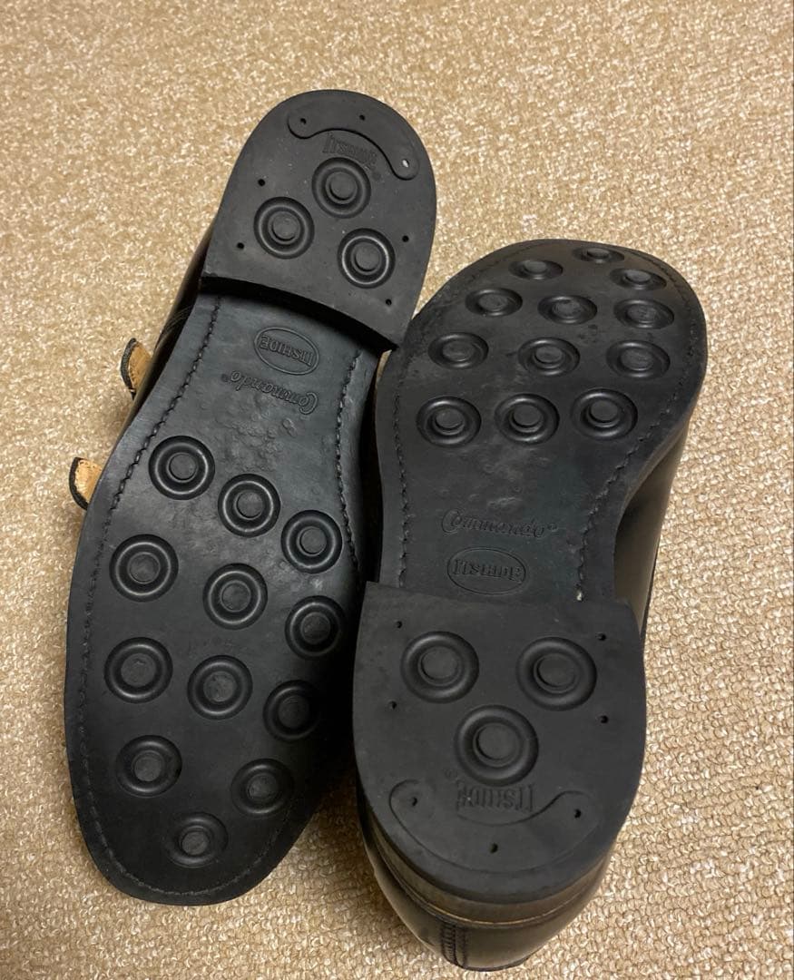 サンダース　1007B レザーシューズ　ブラック