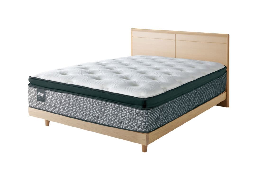 TEMPUR【11月19日まで✨】高級木製ベッドフレーム クイーン　ダブルワイド