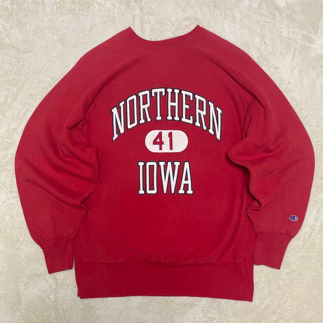 90s USA製 IOWA ナンバーカプセル リバースウィーブ アイオワ