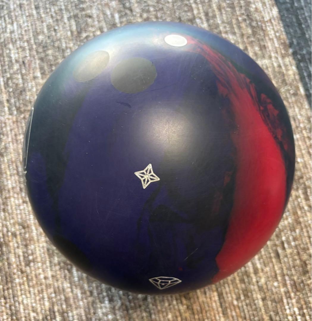 ボウリングボール　ストーム　パープルジェム　15P 5G未満　プラグ済